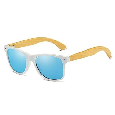 Imagem de Óculos de Sol Masculino Madeira Bambu EZREAL Design de Verão Estilo Unissex com Proteção uv400 Polarizado (C4)