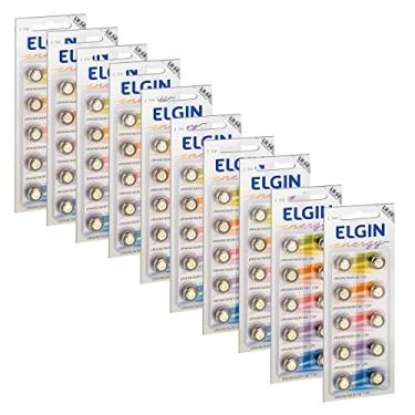 Imagem de Pilha Alcalina LR1130 Elgin Bateria LR54 AG10 kit 100 unidades