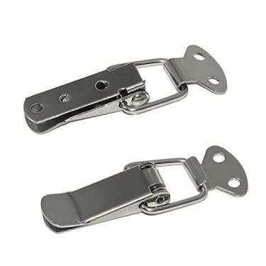 Imagem de Caixa de armário com trava de mola e fecho de fixação com mola da Flyshop, Small no Lock, Silver-3