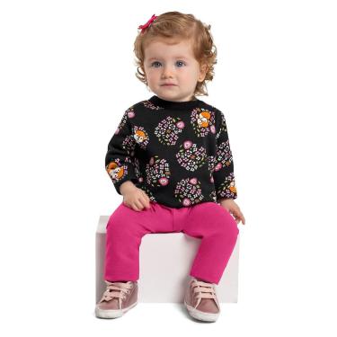 Imagem de Conjunto para Bebês com Blusão e Calça em Moletom Bee Loop-Feminino