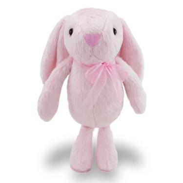 Imagem de Coelhinho de Pelúcia Fofinho Decoração Quarto Bebê 27cm (Rosa)