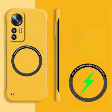 Imagem de Capa de telefone magnética sem moldura fina para Xiaomi para Redmi Note 13 12 11 10 9 Pro Ultra K60 K50 Civi 3 2 Mix 4 Capa fosca, amarela, para Redmi Note 12 Turbo