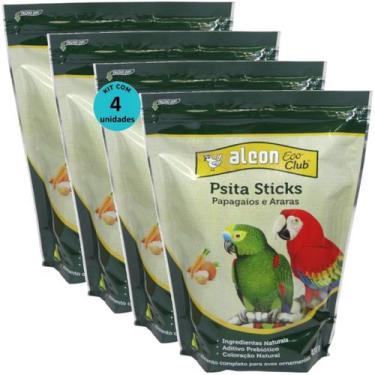 Imagem de Alcon eco club psita sticks 450g kit com 4 para papagaios e araras