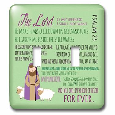 Imagem de 3dRose (lsp_264645_2) Interruptor duplo da Bíblia Salmo 23 com pastor e cordeiro