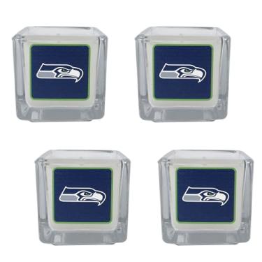 Imagem de Siskiyou Velas perfumadas Sports NFL Seattle Seahawks, pacote com 4, tamanho único, cores do time