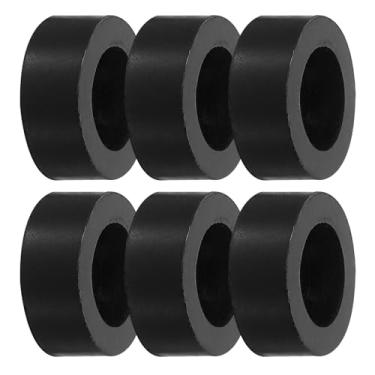 Imagem de PATIKIL Almofadas antivibração de 2,5 cm OD x 1,5 cm/0,8 cm ID x 1 cm de espessura, 6 almofadas de isolamento de borracha, almofadas mecânicas de amortecimento de vibração, pés de arruela, preto