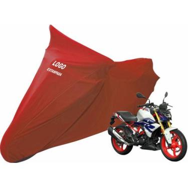 Imagem de Capa De Tecido Para Cobrir Moto BMW G 310 R Com Logo - Mz, Vermelha
