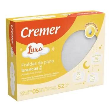 Imagem de Fralda de Pano Luxo Branca - Cremer