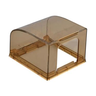 Imagem de WeiLaiKeQi Flip Single Outlet Capa Caixa de saída elétrica Versátil Fácil de instalar acessórios à prova de intempéries Plug Protector for Outdoor, Marrom