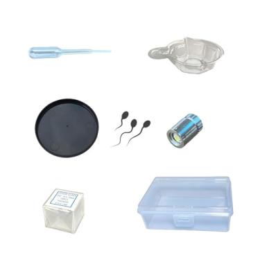 Imagem de MOCHTERO Kit De Lente Aumento Para Observação Espermatozoides Com Estojo Celular, Observe A Atividade Do Esperma, Lâminas Vidro, Luz Led