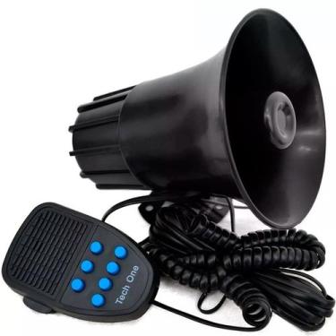 Imagem de Sirene Buzina Policia Tipo Rontan Megafone 7 Tons Carro Moto PW-B-2690