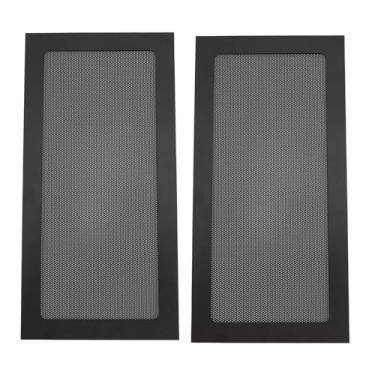 Imagem de Filtro de pó do ventilador de ventilador de computador Filtro de pó de pó Tampa de pó de malha de pvc para PC Faça com fontes de alimentação res de fontes 120x240mm 2pcs Conjunto (Preto)