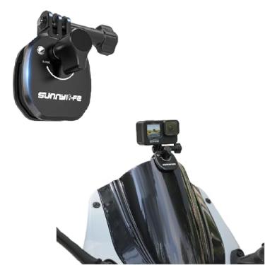 Imagem de Suporte de liga de alumínio para para-brisa de motocicleta para GoPro Hero 13 12 11 10 9 8, DJI Action 4 3 2, compatível com câmera de ação esportiva insta360 X4 X3 X2 X RS