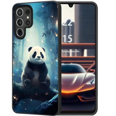 Imagem de DHEEBFWE Capa para Samsung Galaxy S24 Ultra, ultrafina de silicone fosco TPU, capa protetora à prova de choque antiarranhões para Samsung Galaxy S24 Ultra, panda fofo