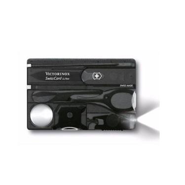 Imagem de Swisscard Suiço 13 funções Victorinox Lite Preto Translúcido 0.7333.T3