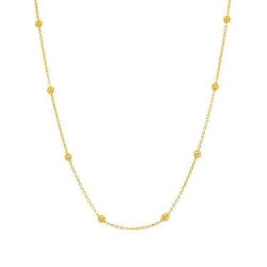 Imagem de Colar Rommanel Banhado Ouro Com Globos Vazados 42cm 530679