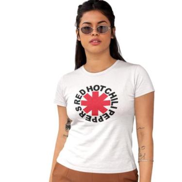Imagem de Camiseta Feminina Baby Look Banda Red Hot Chili Peppers Logo Tradicion