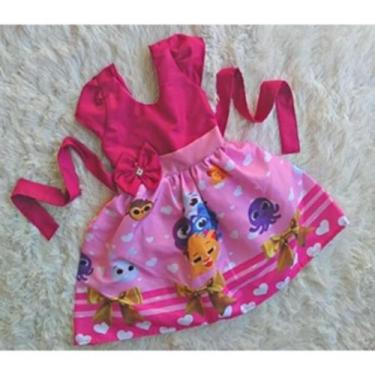 Imagem de Vestido Infantil Temático Simples Bolofofo Rosa - EDYNHOKIDS, 03 ANOS 
