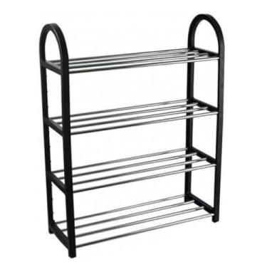 Imagem de Sapateira Organizadora 4 Andares (58x41x19,5cm) - Multiuso, Compacta e Leve para Quarto, Hall de Entrada e Closet