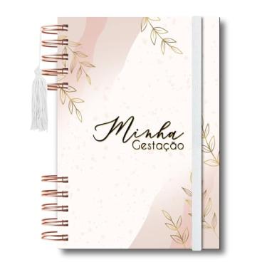 Imagem de Planner da Gestante, Caderno de Anotações A5, Capa Dura, 220 Páginas, 21,5 x 15,5cm, com Elástico e Saco Canguru
