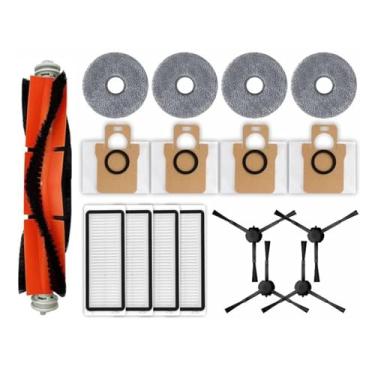 Imagem de Compatible With Dreame L20 Ultra Robot Vacuum Spare Parts Compatible With Dreame L30 Ultra Rubber Main Side Brushes Mop Cloths HEPA Filters Dust Bag Accessories(Grey)