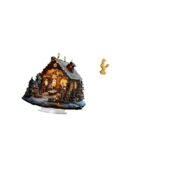 Imagem de Vaveren Enfeite de Acrílico 2D para Galinha, Decoração de Mesa Independente com Base para Festa, Estante para Casa, Festival, Quarto, Escultura de Feng Shui,