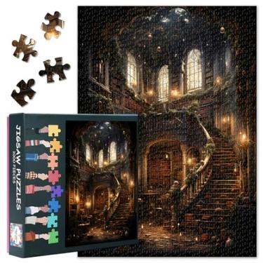 Imagem de 1000-Piece Jigsaw Puzzle for Adults - Old School Library, Bookshelf Puzzles Wall Art for Living Room, Challenging Home Decor Puzzle for Gifts & Relaxation Game (50.5x70.5cm)