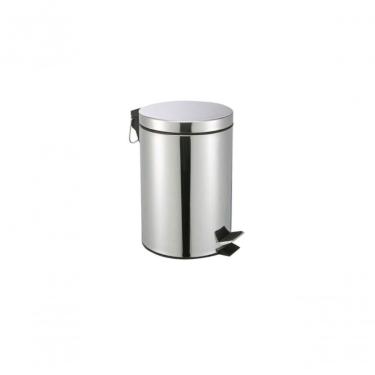 Imagem de Lixeira Redonda Aço Inox Com Pedal 3l.