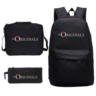 Imagem de Conjunto de mochilas Originals Satchel, mochila escolar com estampa de anime
