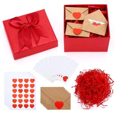 Imagem de MARFOREVER 72 Pcs Love Letter Set, Mini Love Notes for Him Her, Valentine's Day Card and Lunchbox Notes, DIY Scrapbook Supplies with Envelopes, Gift Card Booklet for Boyfriend Husband