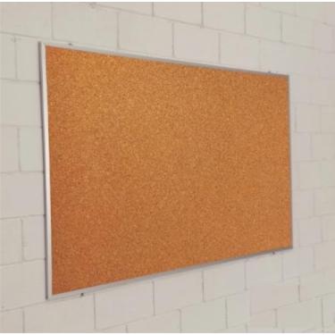 Imagem de Quadro Mural Aviso de Cortiça 60cmx45cm Moldura Alumínio, Lembretes e Decoração - Cortiarte