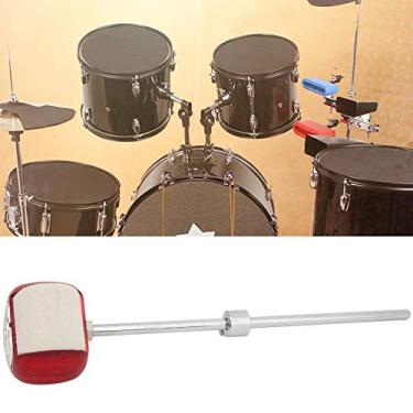 Imagem de Cryfokt Peça de Substituição de Percussão de Tambor, Batedor de Martelo Vermelho para Conjunto de Tambor, Acessório Profissional de Aço Inoxidável para Apresentações