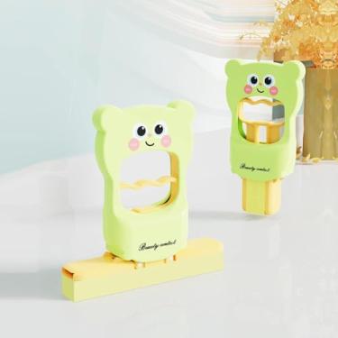 Imagem de 1 esfregão curto portátil com estampa de gato fofo, esfregão reutilizável, cabeça substituível, adequado para bancadas de cozinha e banheiro