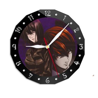 Imagem de Relógio de parede Deaths Notes Yagami Light Anime 30 cm acrílico