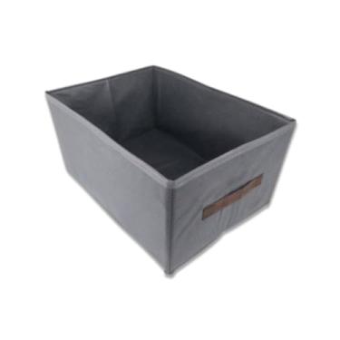 Imagem de Caixa Organizadora Dobrável com Alça Marrom – Multiuso, Compacta, Resistente e Fácil de Guardar