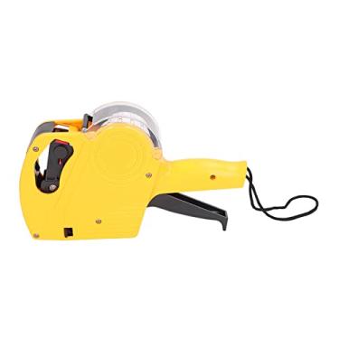 Imagem de AMONIDA Máquina de Etiquetagem Manual Eficiente, Ferramenta de Marcação de Preços de 8 Dígitos para Pequenos Proprietários de Empresas, Material Plástico (Amarelo)