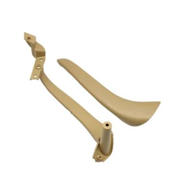 Imagem de Interior do carro frente traseira esquerda direita porta dentro puxar alça com tampa exterior painel guarnição Compatível com benz s classe w220 1998-2003(Yellow-Rear Right)