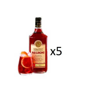 Imagem de Kit Gin Seagers Negroni Vermouth 980ml 5 unidades