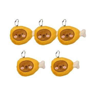 Imagem de Pingente De Pelúcia Kawaii Capivara: Charmoso Boneco Temático De Comid