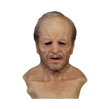 Imagem de Máscara Realista De Homem Careca Vintage Para Adultos, Máscara Branca 