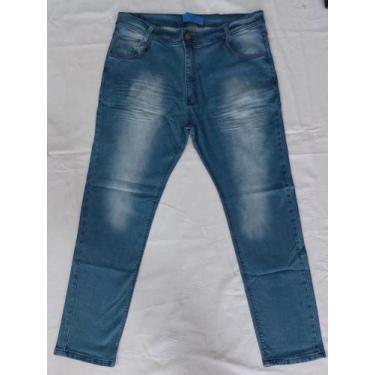Imagem de Calça Jeans Masculina Lavagem Clara Premium Com Acabamento Unico Moda 
