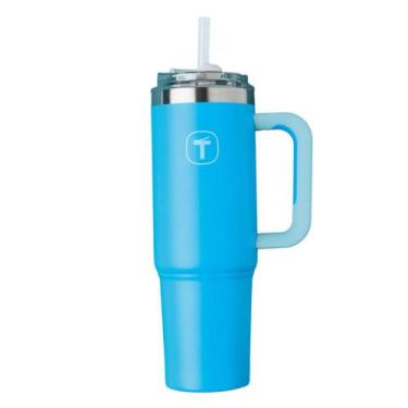 Imagem de Copo Térmico Tupperware Big T com Canudo 1,1L, 1,1L, Azul Claro