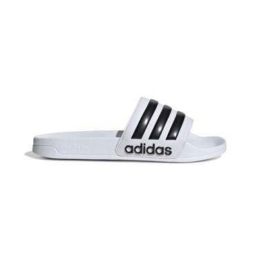 Imagem de adidas Sandália de chuveiro masculina Adilette, Cloud White Core Preto Nuvem Branco, 45