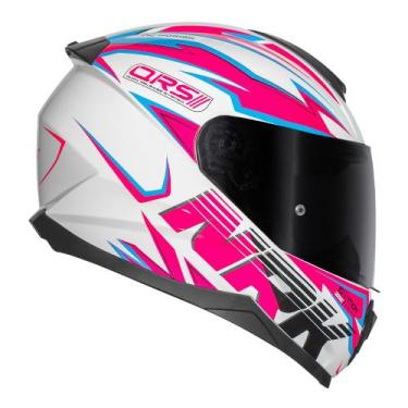 Imagem de Capacete Norisk Razor Ghost Feminino Rosa Fechado Moto, Branco rosa, 6