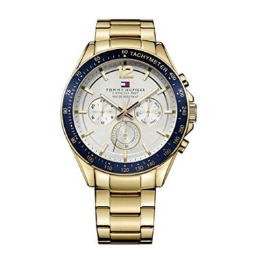 Imagem de Tommy Hilfiger Relógio masculino 1791121 sofisticado esportivo analógico de quartzo dourado, Dourado, Relógio de quartzo