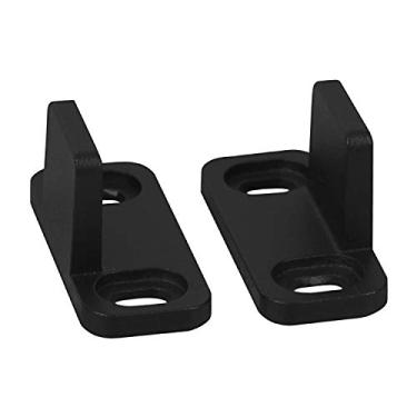 Imagem de National Hardware N700-114 guia de piso duplo para porta de celeiro deslizante, 4,5 cm, preto fosco
