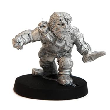 Imagem de Figura miniatura masculina Dwarven Rogue, 100% estanho metal - 32 mm de altura - (para jogos de guerra de mesa escala de 28 mm) - Feito nos EUA - Miniaturas Stonehaven