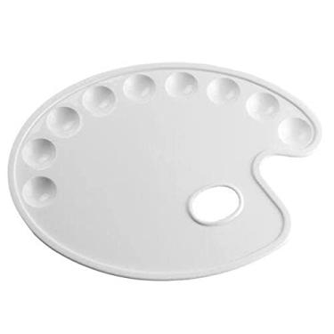 Imagem de Godê Paleta de Pintura para Tintas Oval Trident Com 9 Cavidades 1 unidade