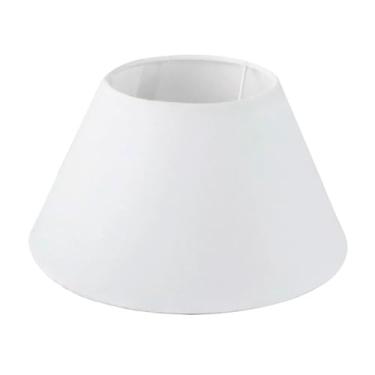 Imagem de Cúpula de Abajur Grande Clássica 30cm x 15cm x 40cm Tecido Algodão Revestimento em Acetato Encaixe Nacional 3,5cm