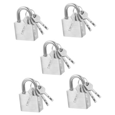 Imagem de Gadpiparty 5 Unidades trava antifurto cadeado fechaduras bloqueio de chave trava de segurança mini bloqueio de diário fechadura de armário com chave fechadura pequena a cerca